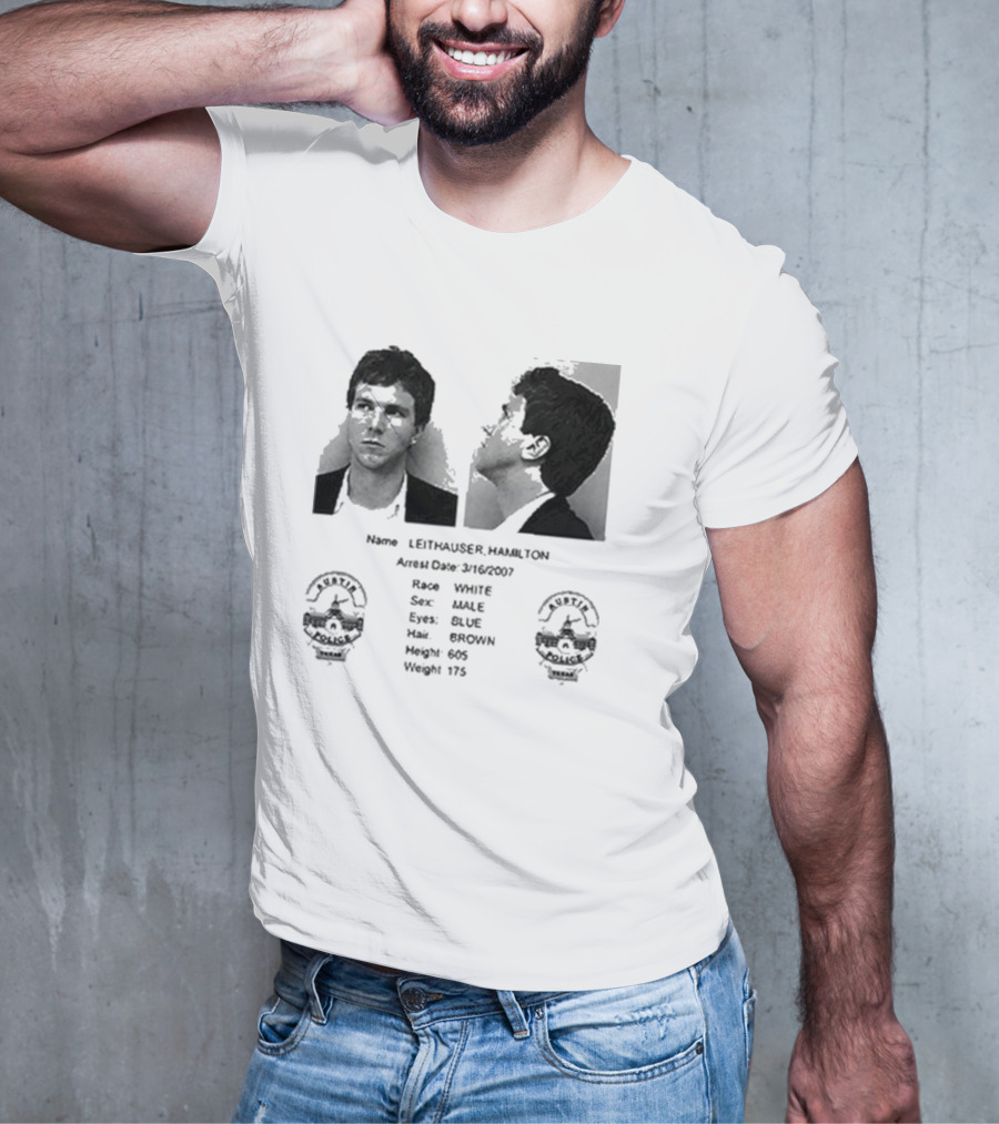 "Leithauser Hamilton Shot Los Feliz Police FBI 57484Z Height 605 Weight 175" T-Shirt