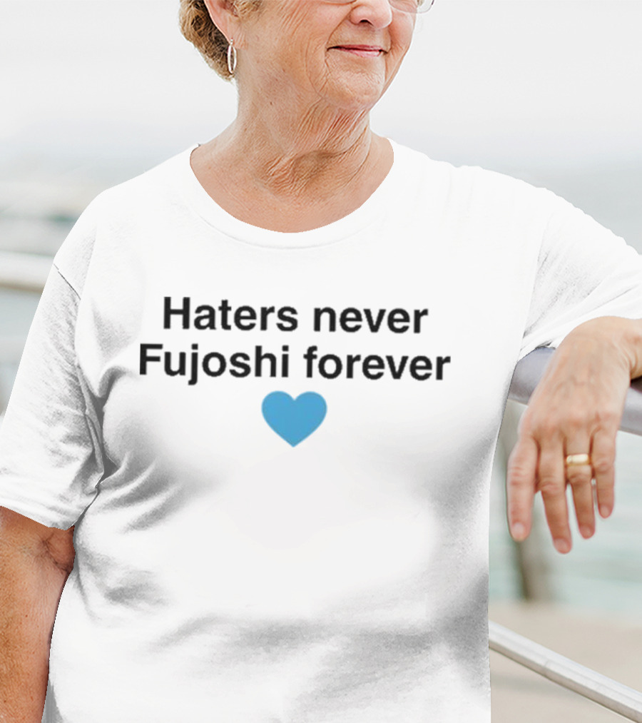 Haters Never Fujoshi Forever Blue Heart T-Shirt
