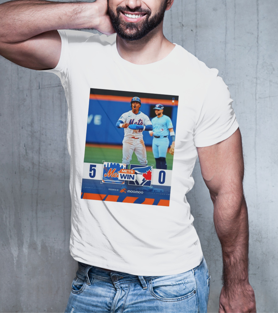 New York Mets Win 5-0 Toronto Blue Jays April 4 2025 T-Shirt