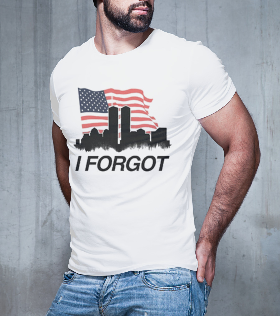 Flag I Forgot Red White Blue Building Shadows T-Shirt