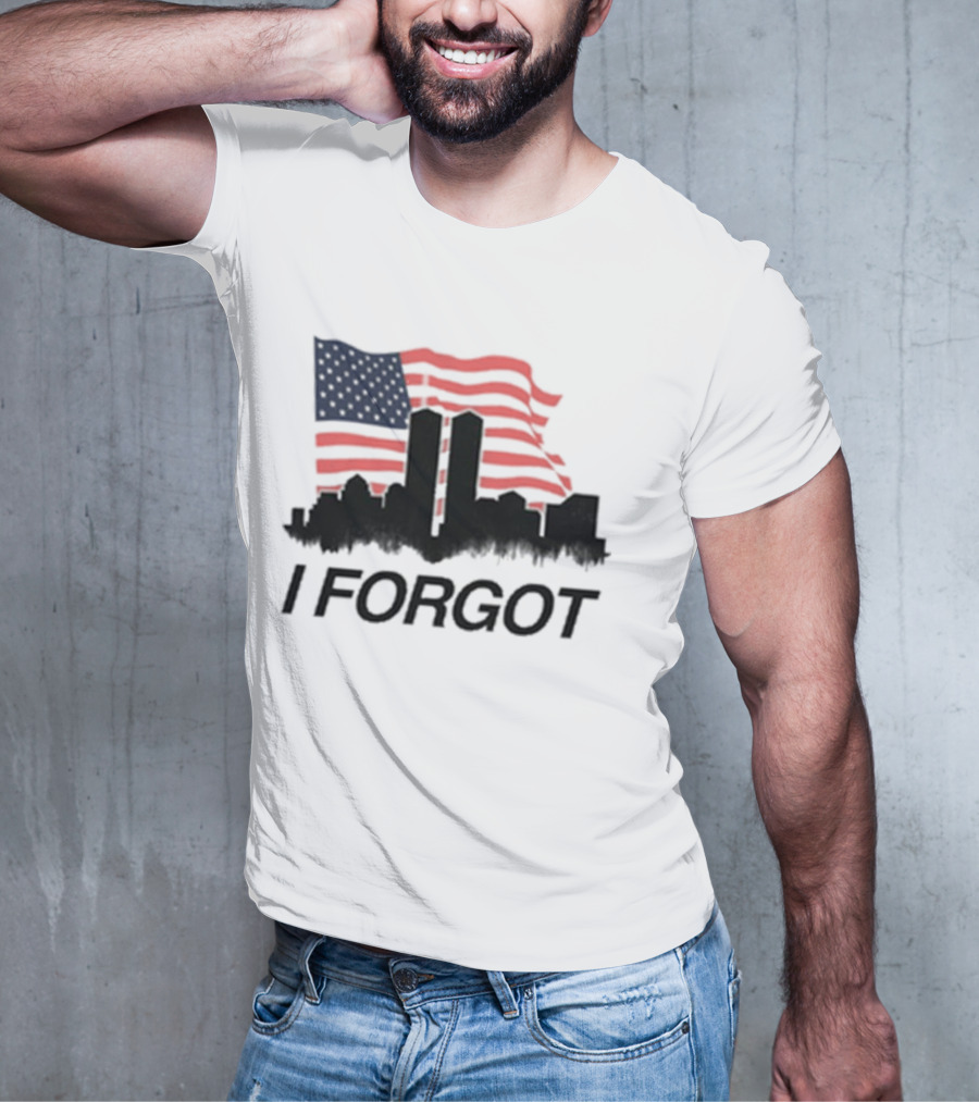 Flag I Forgot Red White Blue Building Shadows T-Shirt