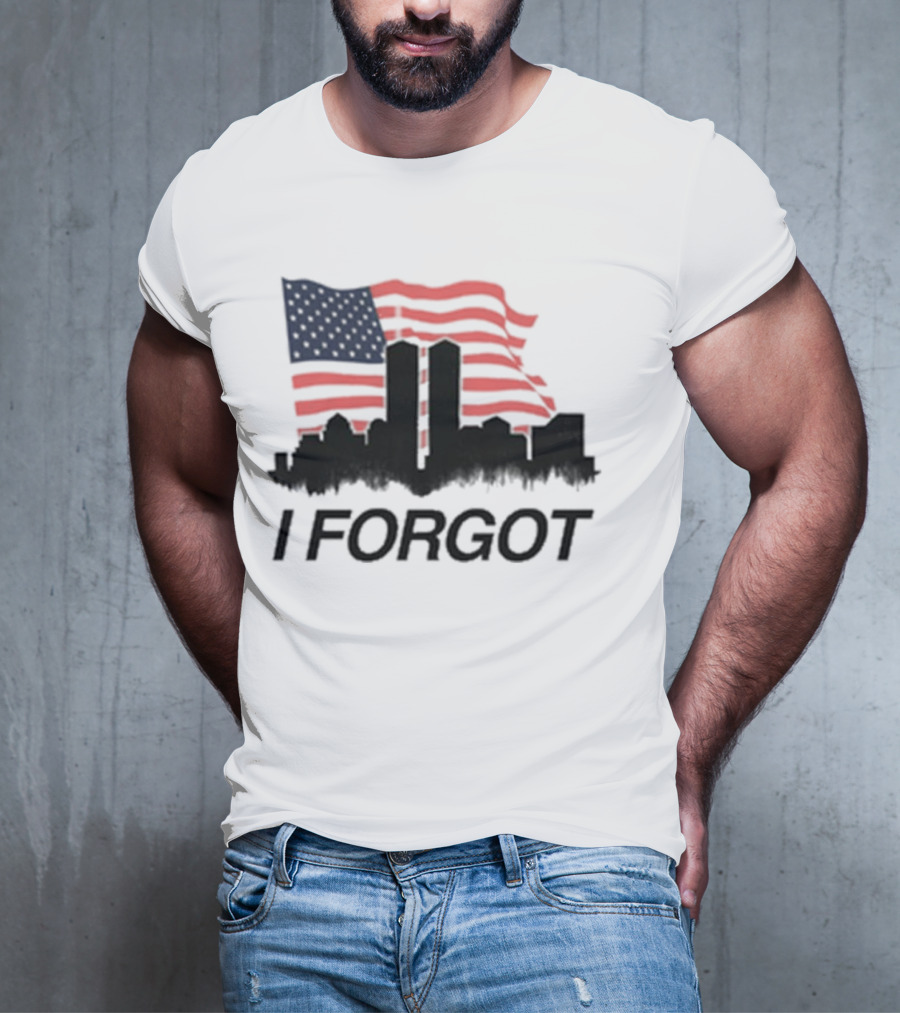 Flag I Forgot Red White Blue Building Shadows T-Shirt