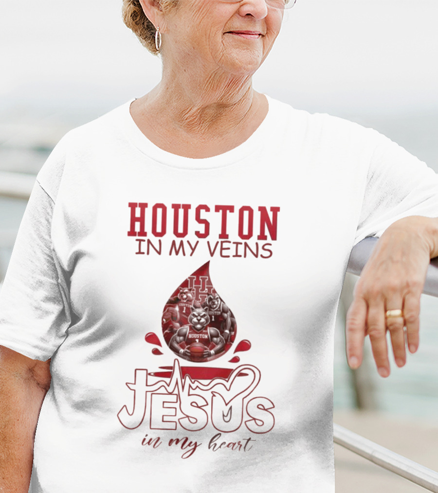 Houston In My Veins Jesus In My Heart 2025 T-Shirt