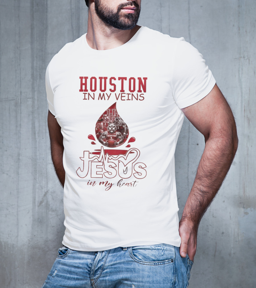 Houston In My Veins Jesus In My Heart 2025 T-Shirt