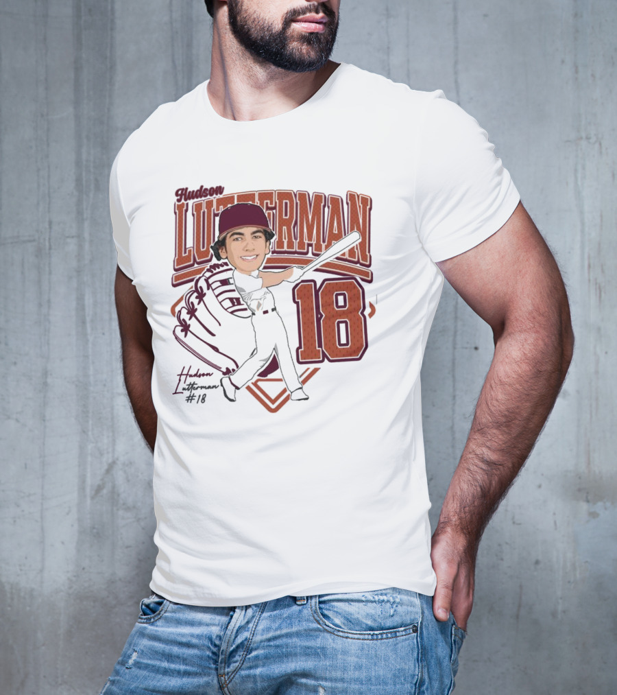 Hudson Lutterman 18 Baseball Player 2025 T-Shirt