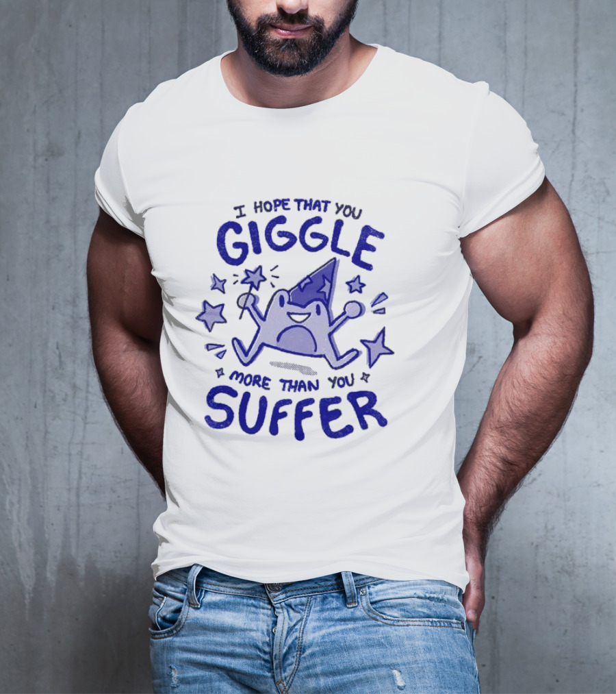 I Hope That You Giggle More Than You Suffer Comical Wizard Starry Whimsy T-Shirt
