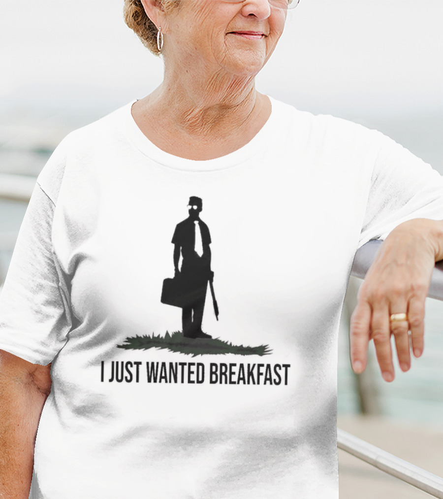 I Just Wanted Breakfast Man With Baseball Bat And Briefcase T-Shirt