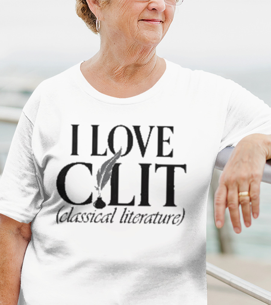 I Love C Lit Classical Literature Pen Feather T-Shirt