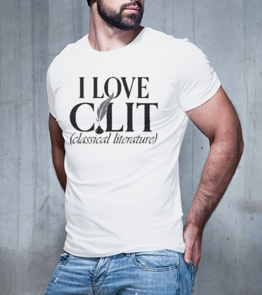 I Love C Lit Classical Literature Pen Feather T-Shirt