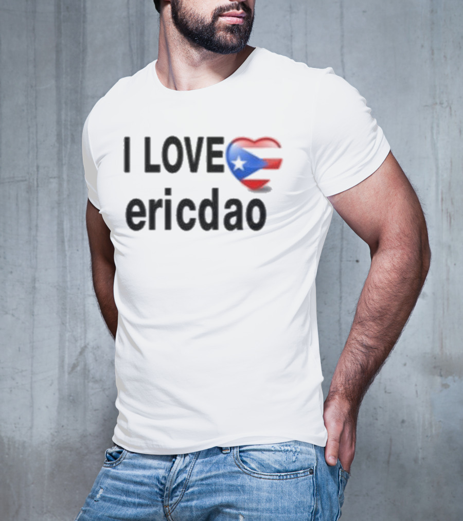 I Love Ericdao Cuban Flag Heart T-Shirt