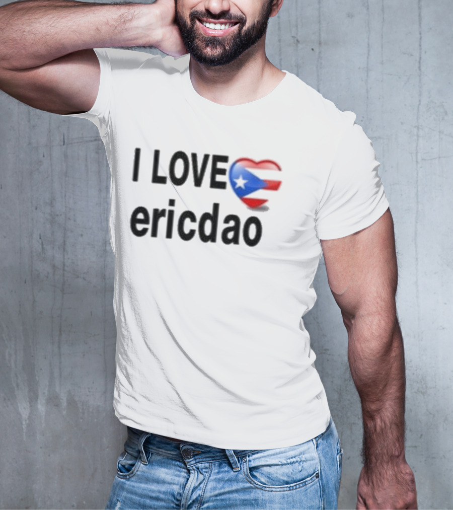I Love Ericdao Cuban Flag Heart T-Shirt