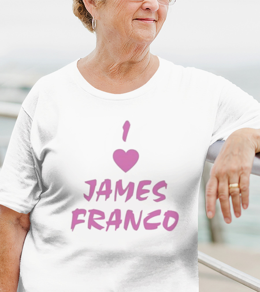 I Love James Franco Pink Heart T-Shirt