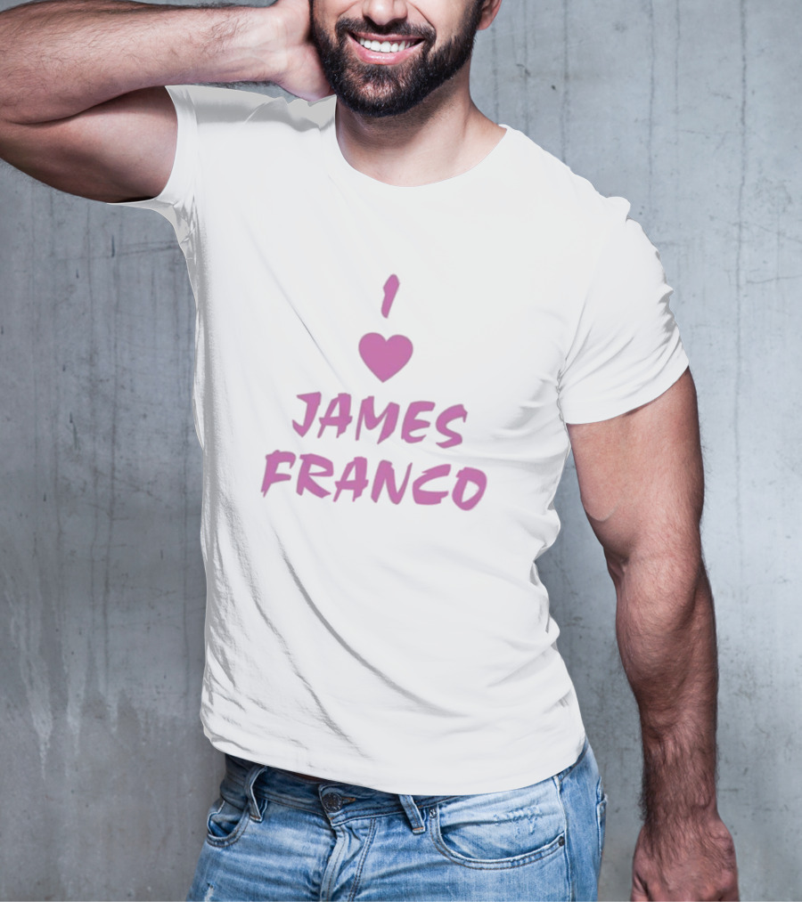 I Love James Franco Pink Heart T-Shirt
