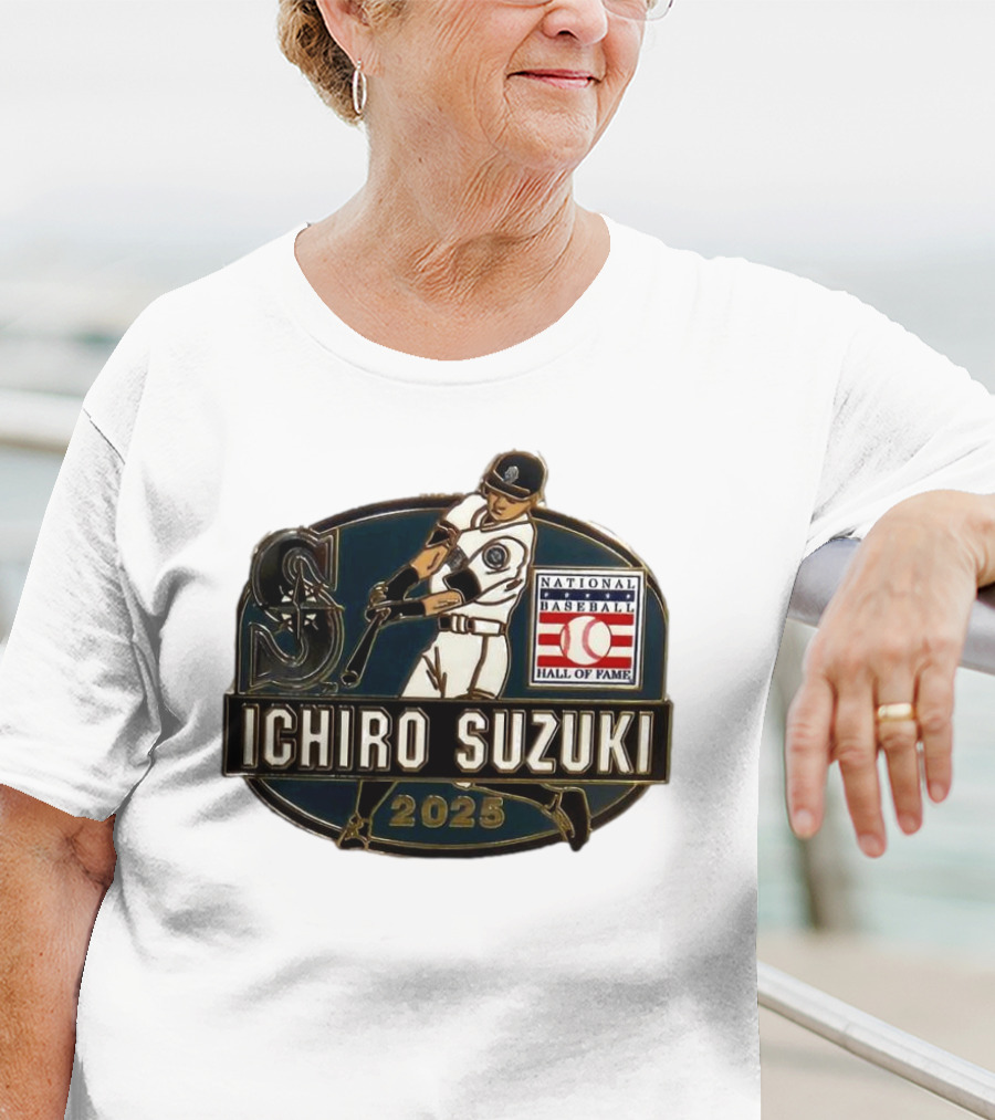Ichiro Suzuki Seattle Mariners National Baseball Hall Of Fame 2025 T-Shirt