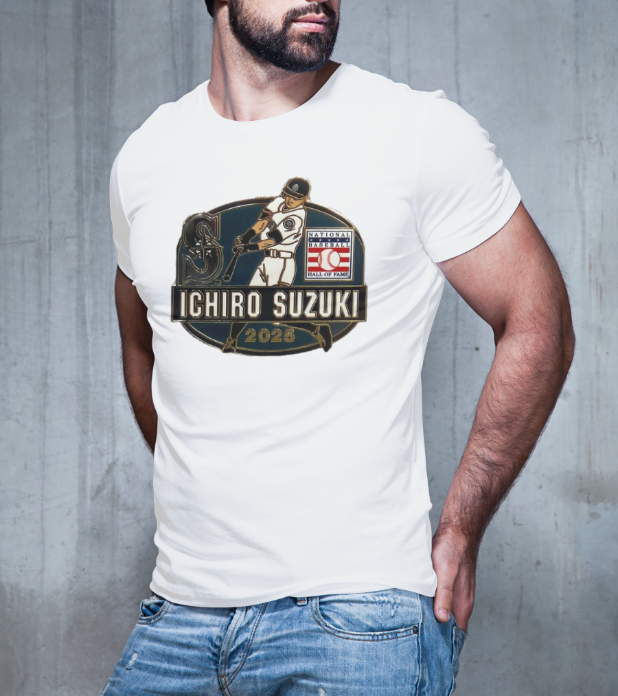 Ichiro Suzuki Seattle Mariners National Baseball Hall Of Fame 2025 T-Shirt