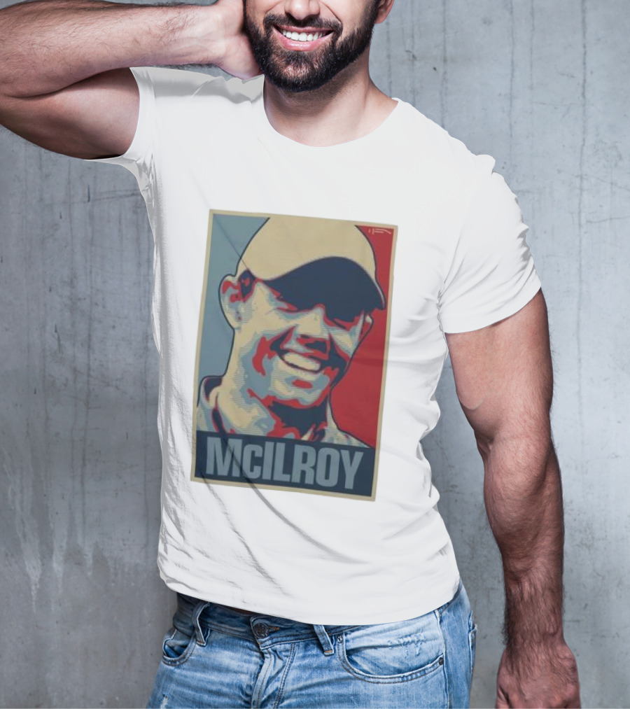 Ireland Rory McIlroy Masters Tournament Vintage Iconic Golf Portrait T-Shirt