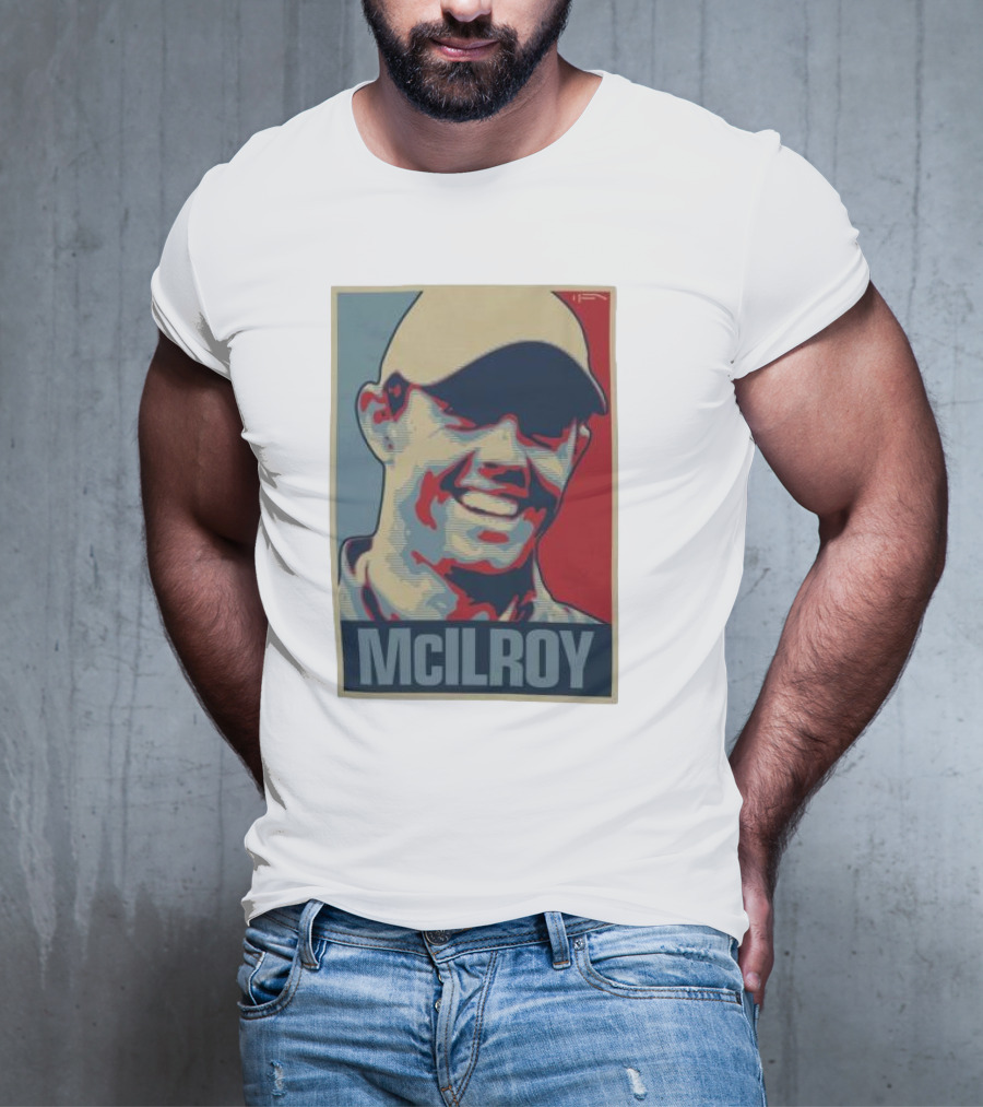 Ireland Rory McIlroy Masters Tournament Vintage Iconic Golf Portrait T-Shirt