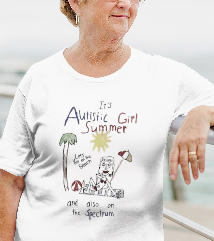 Its Autistic Girl Summer Beach Vibes With On The Spectrum Fun T-Shirt