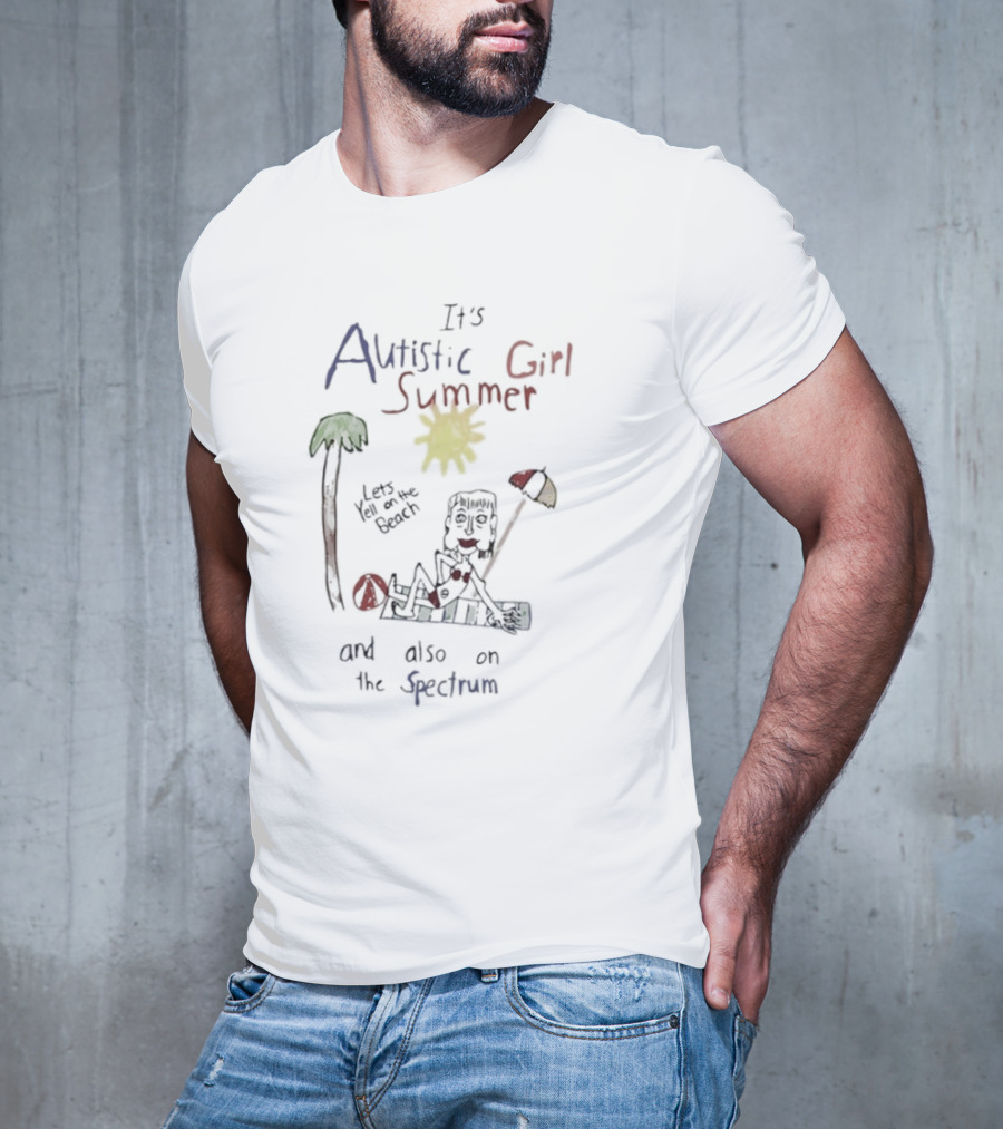 Its Autistic Girl Summer Beach Vibes With On The Spectrum Fun T-Shirt