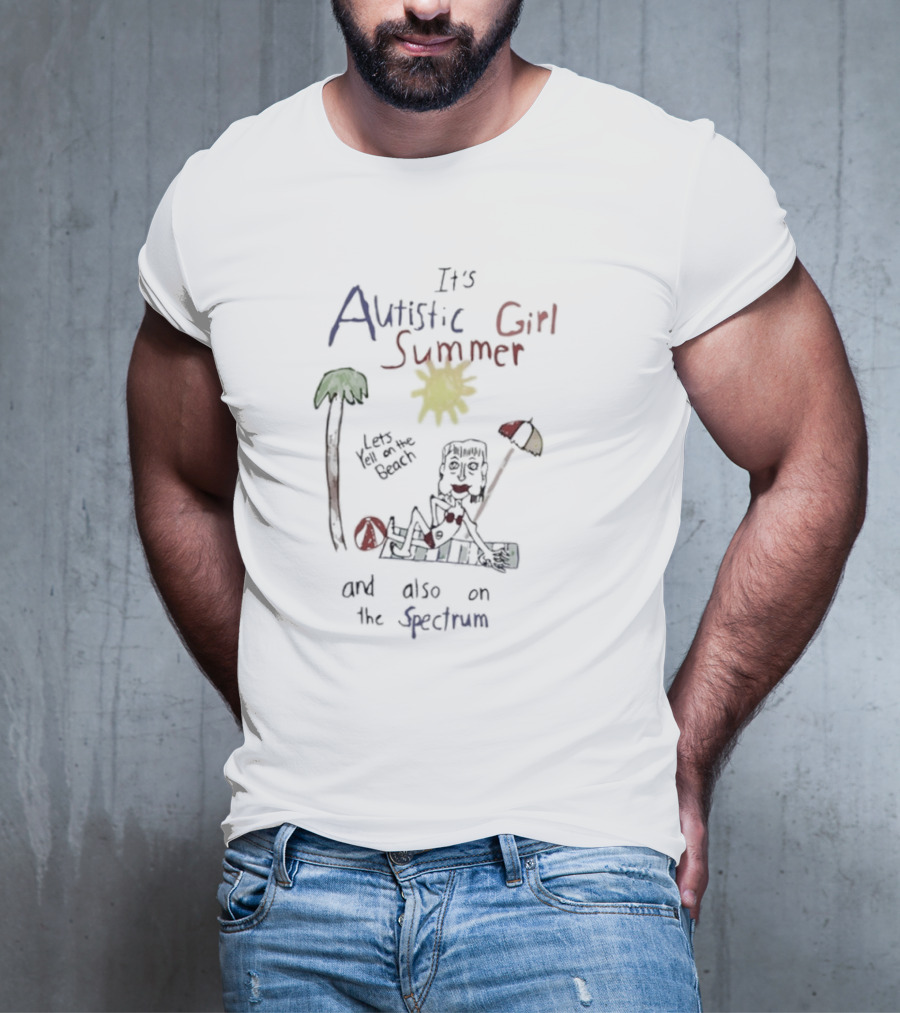 Its Autistic Girl Summer Beach Vibes With On The Spectrum Fun T-Shirt