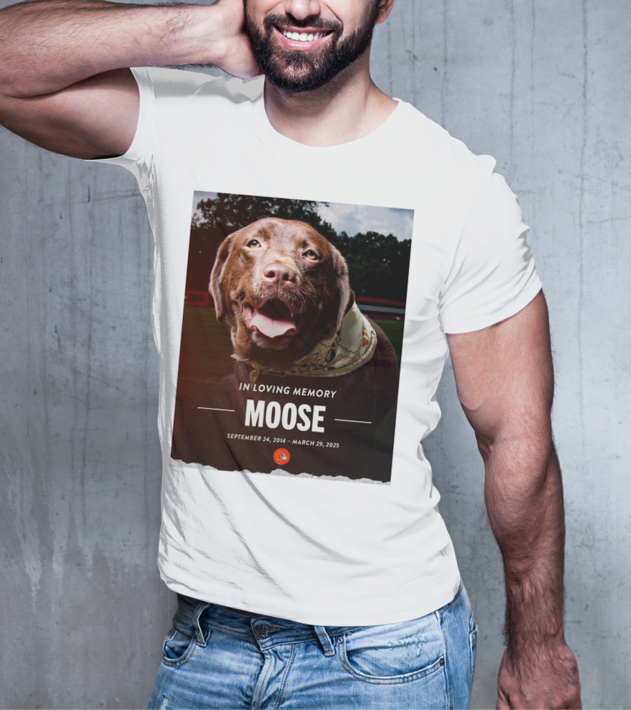 Cleveland Browns NFL In Loving Memory Moose September 24 2014 March 29 2025 Hard Knocks Star T-Shirt