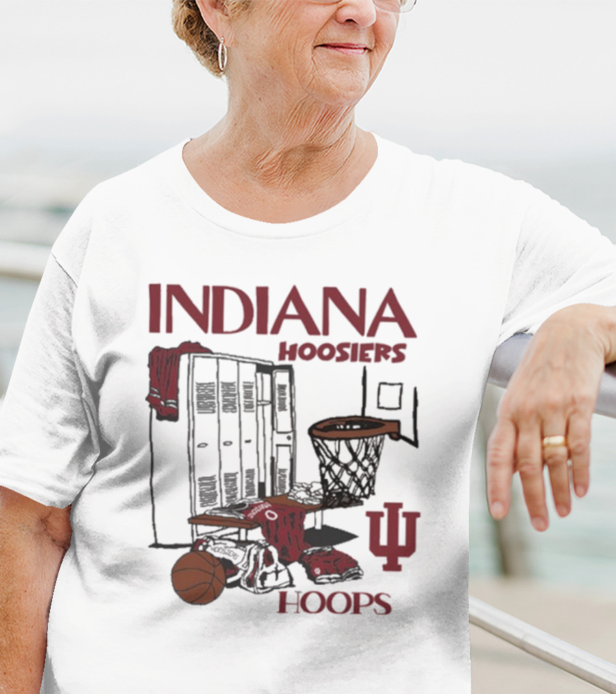 Indiana Hoosiers Basketball Locker Room Hoops NYC T-Shirt