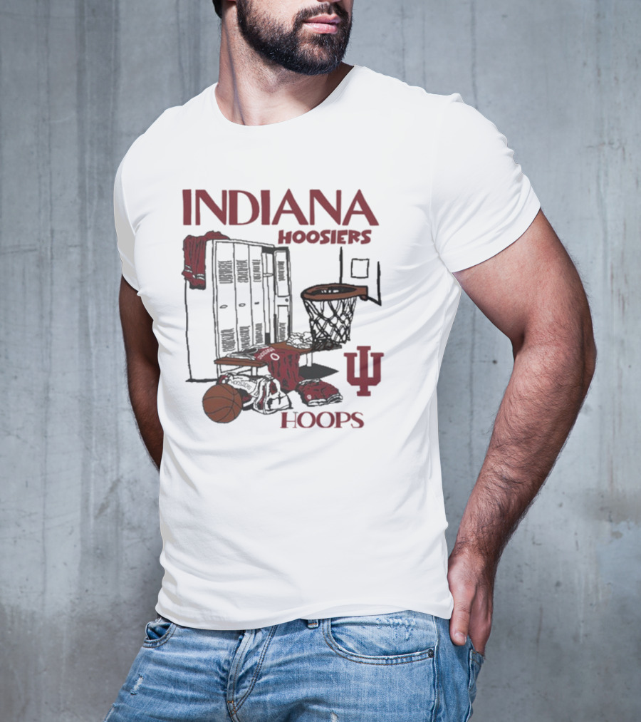 Indiana Hoosiers Basketball Locker Room Hoops NYC T-Shirt