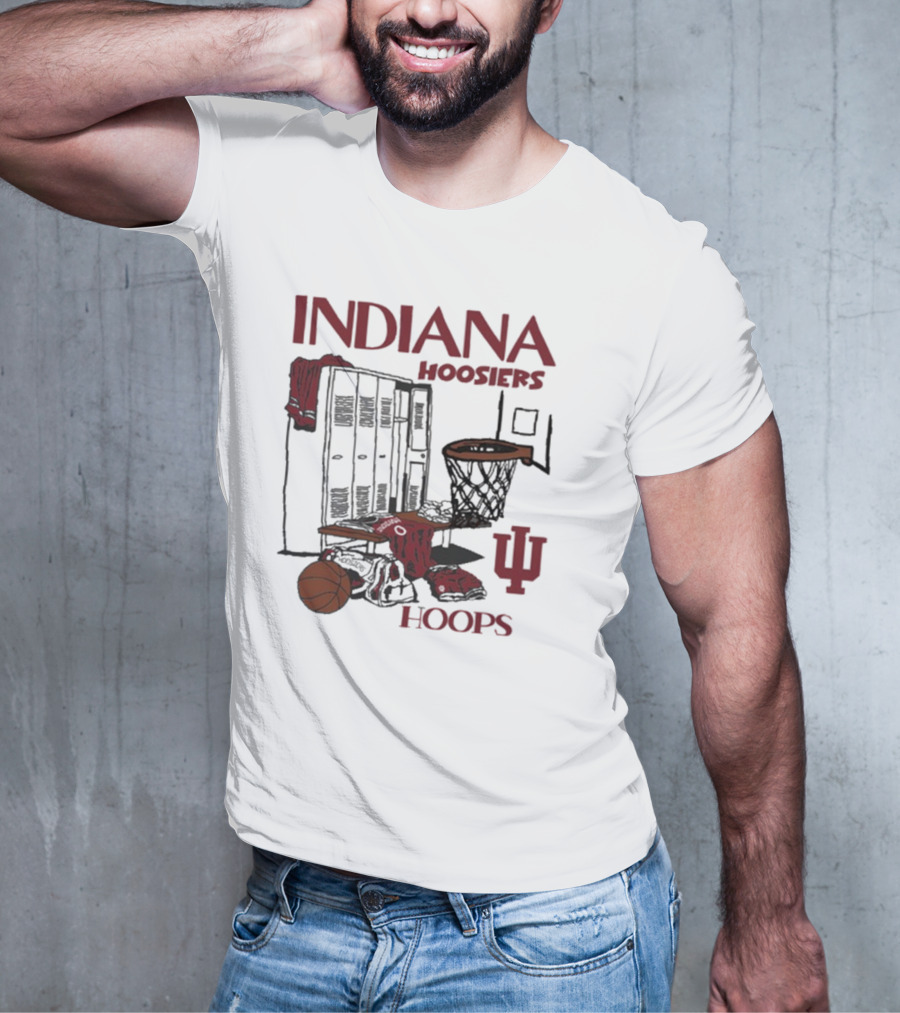 Indiana Hoosiers Basketball Locker Room Hoops NYC T-Shirt