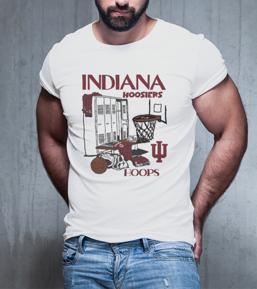 Indiana Hoosiers Basketball Locker Room Hoops NYC T-Shirt