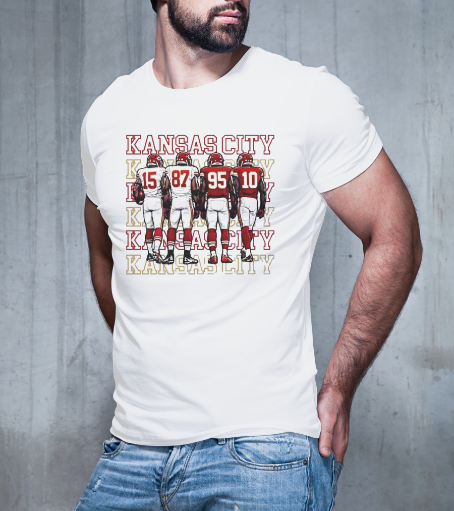 Kansas City Mahomes Kelce Chris Jones Isiah Pacheco 15 87 95 10 T-Shirt