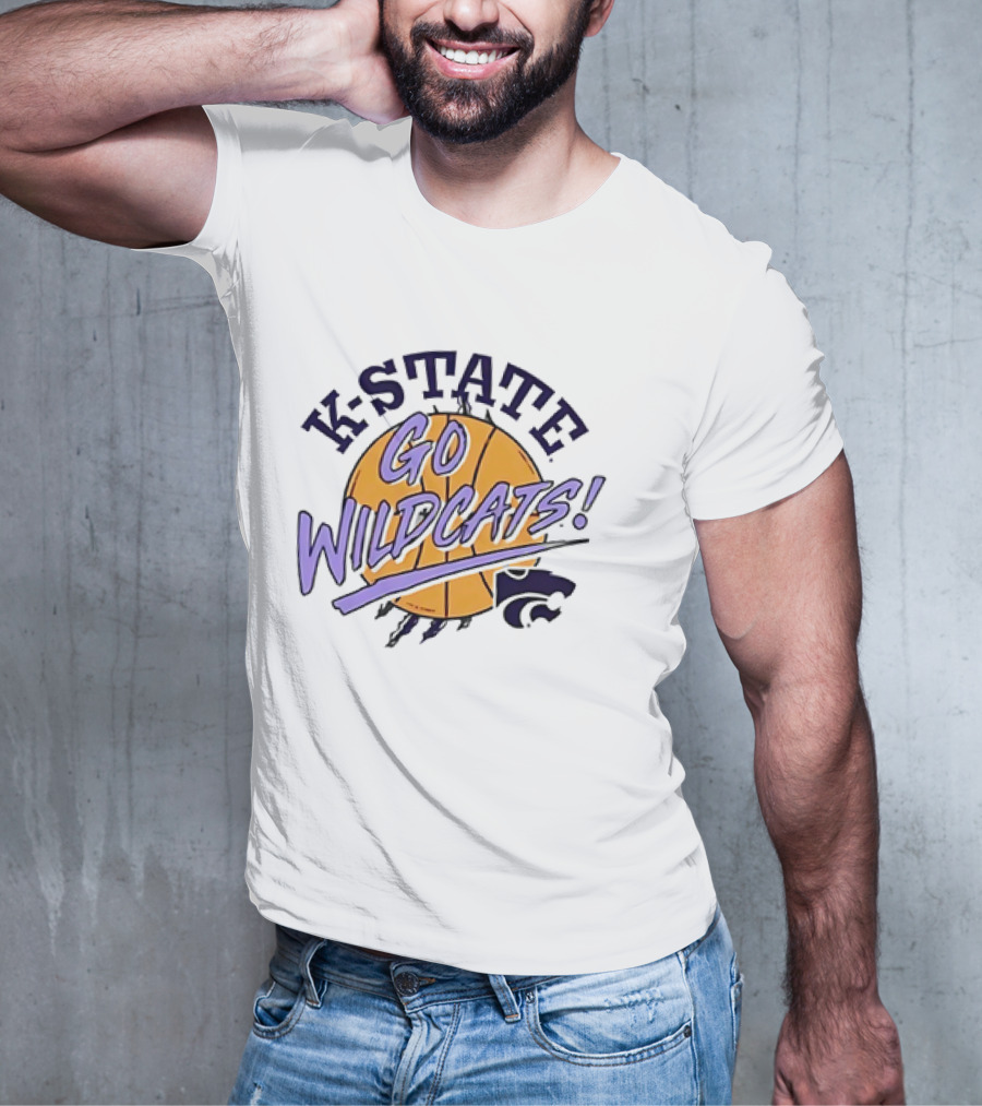 K-State Go Wildcats Basketball Fan Gear T-Shirt