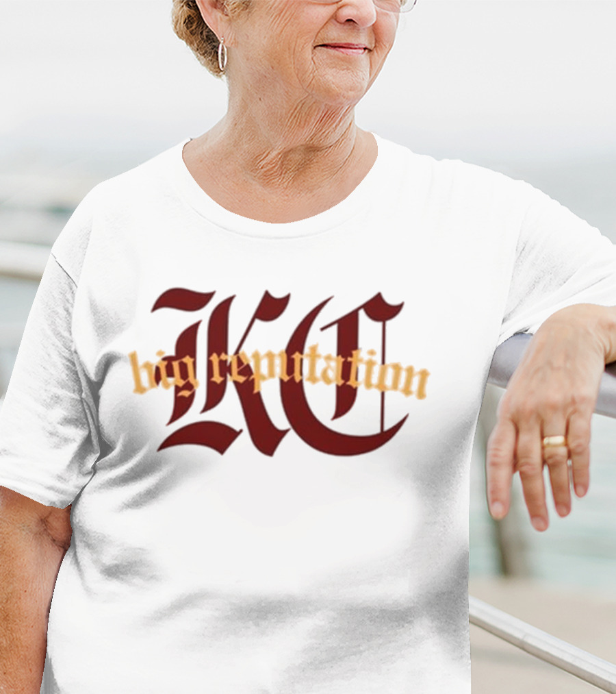 Kc Big Reputation Bold Gothic Style T-Shirt