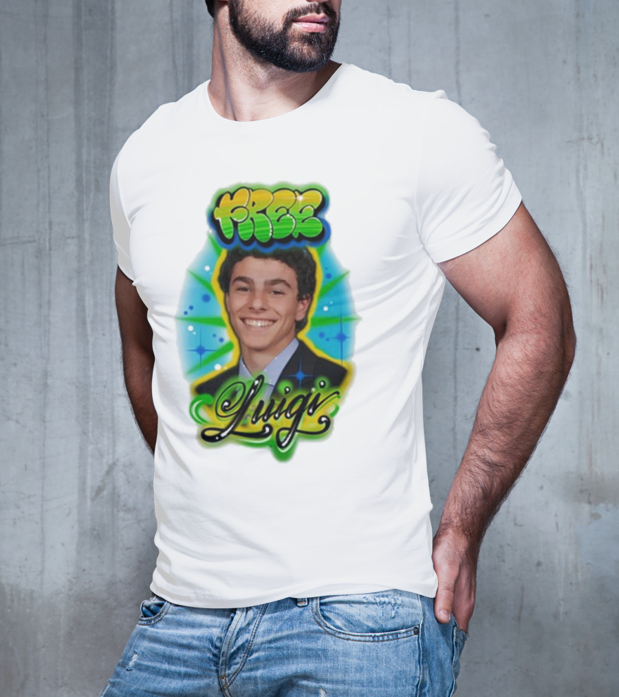 Free Luigi Keiajah Airbrush Style T-Shirt