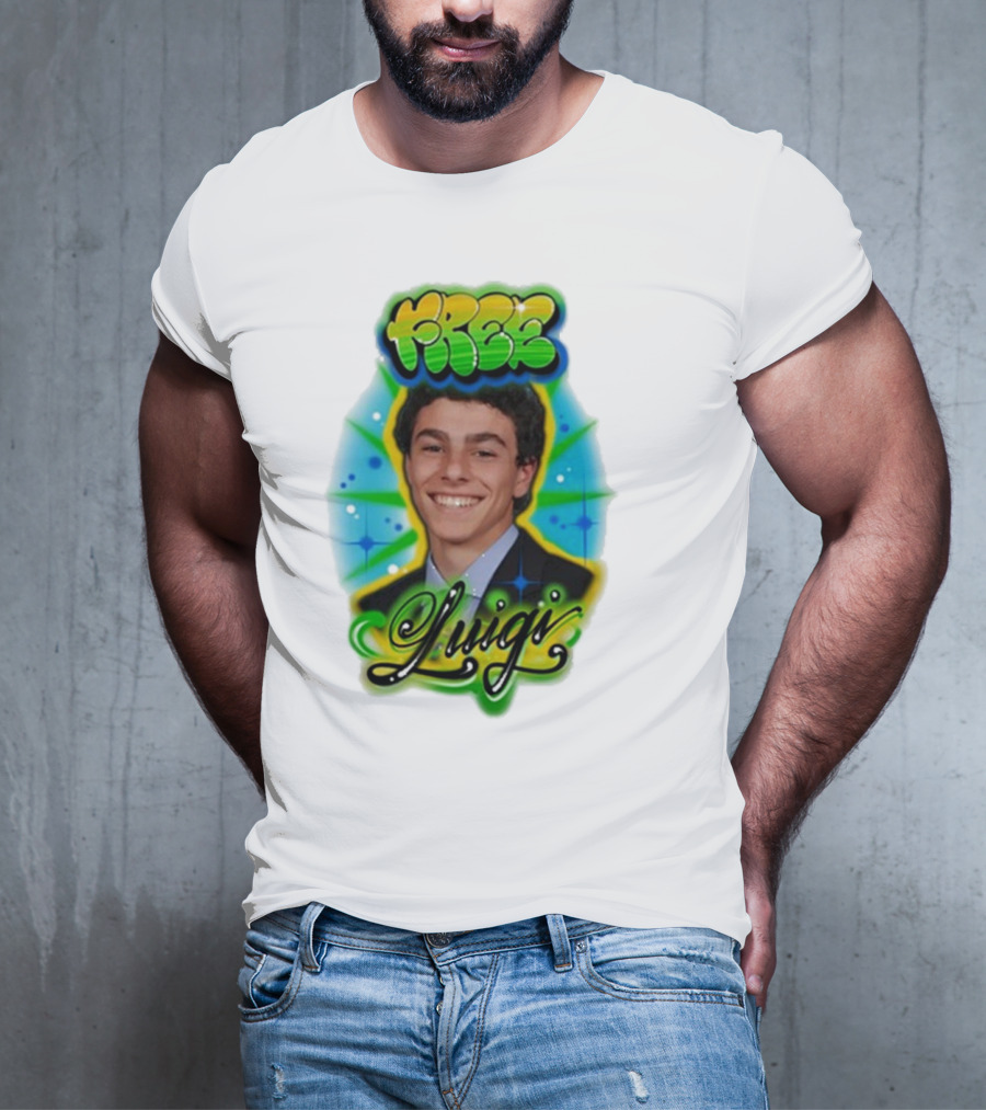 Free Luigi Keiajah Airbrush Style T-Shirt