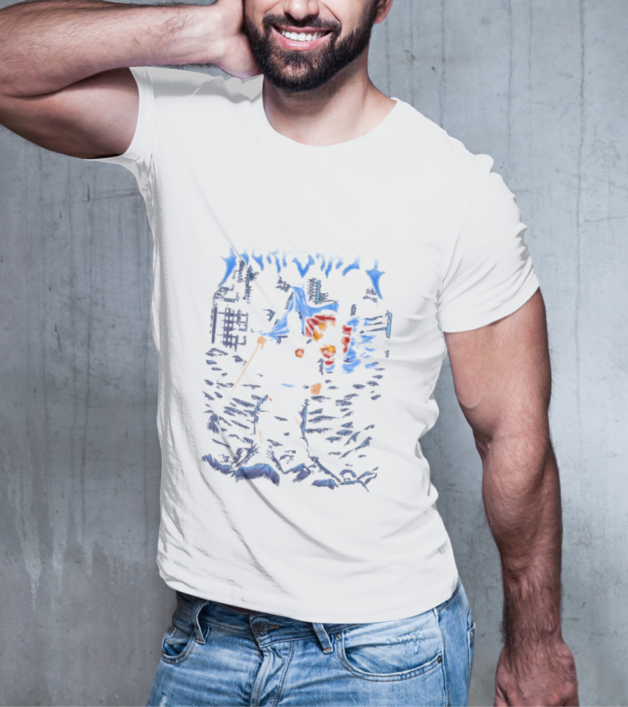 Kera Sakti Kung Fu Hero In Urban Landscape With Staff And Lion T-Shirt