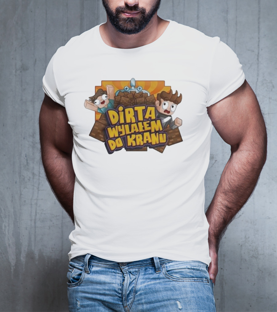 Koszulka Dirta Wylalem Do Kranu Zabawny Motyw Bloki Kreskówkowe T-Shirt