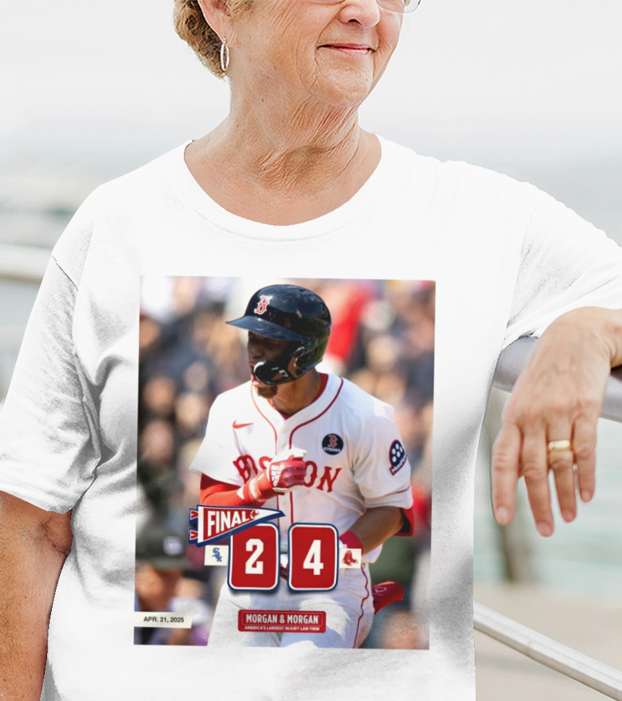 Boston Red Sox Victory Over Chicago White Sox 4-2 Marathon Monday Apr 21 2025 T-Shirt