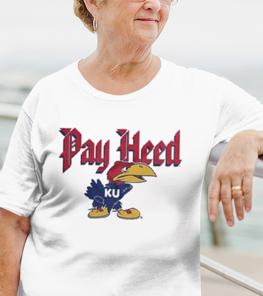 KU Pay Heed Jayhawk Vintage Style T-Shirt