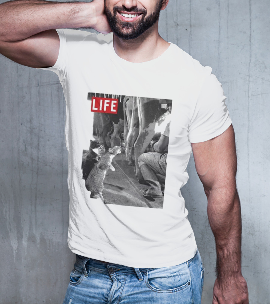 Life Magazine Cats Enjoying Fresh Milk T-Shirt