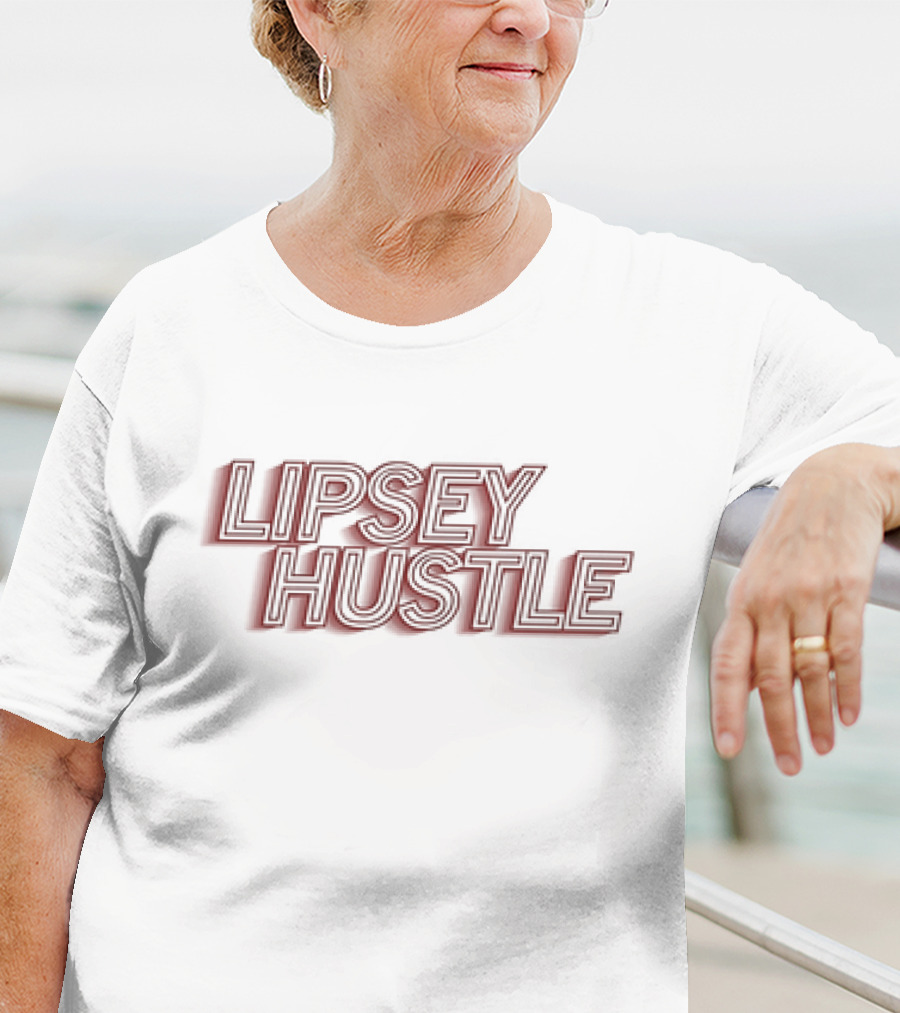 Lipsey Hustle Outline Bold Script T-Shirt