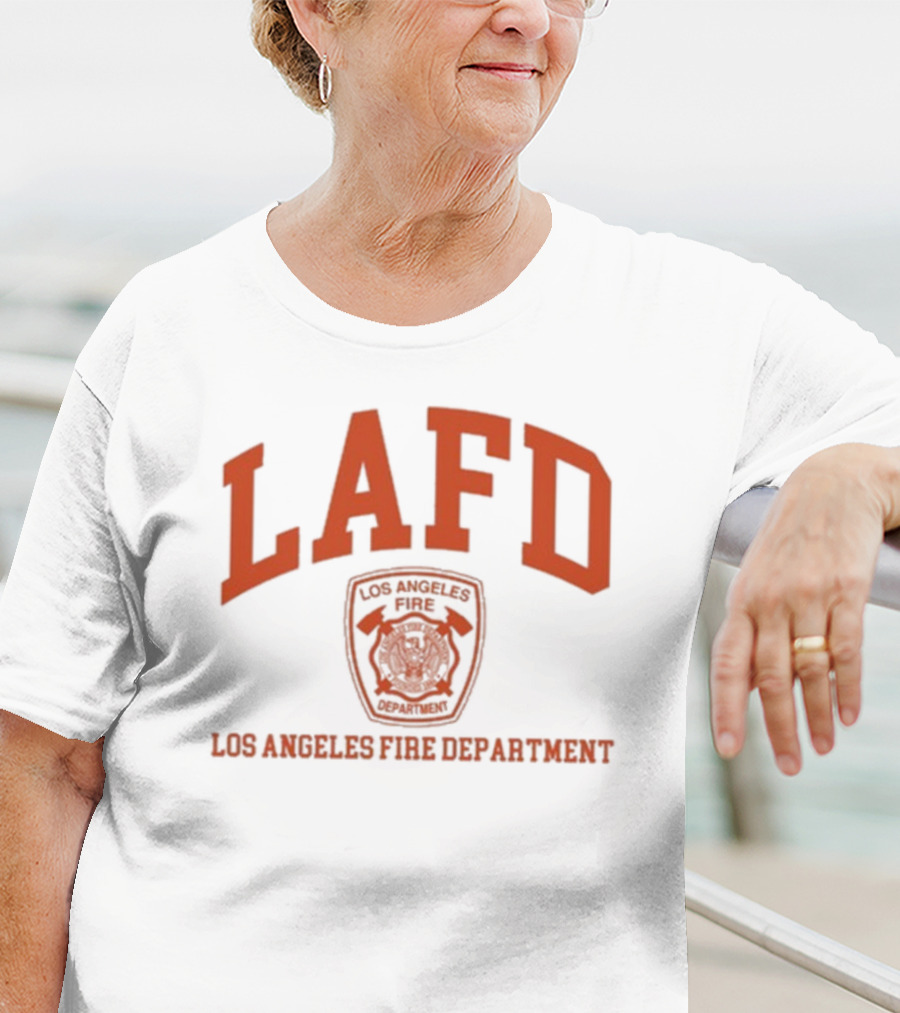 LAFD Los Angeles Fire Department Emblem Classic Arch Style T-Shirt