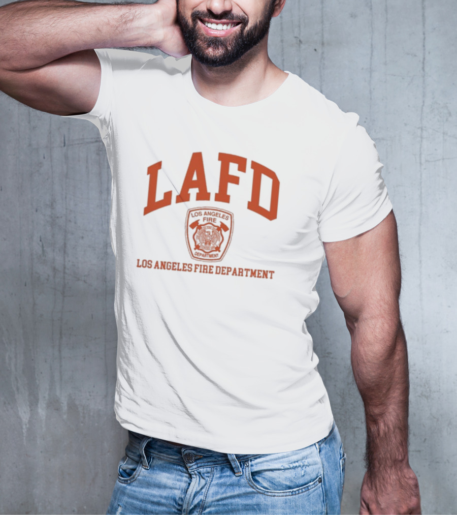 LAFD Los Angeles Fire Department Emblem Classic Arch Style T-Shirt
