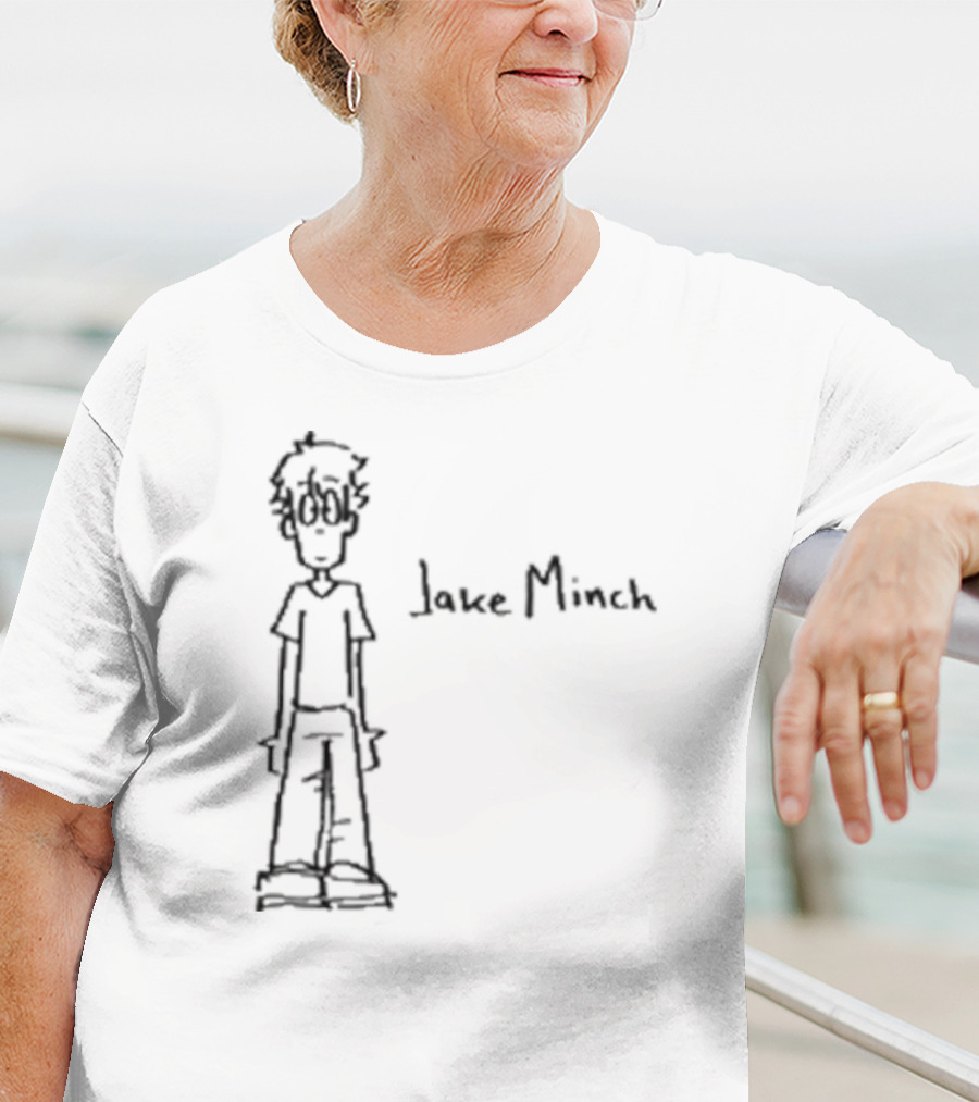 Jake Minch Hand Drawn Cartoon Style Sketch T-Shirt