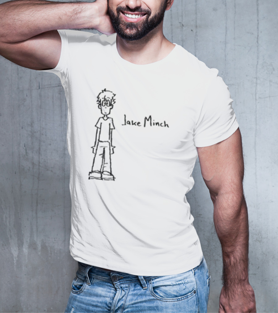 Jake Minch Hand Drawn Cartoon Style Sketch T-Shirt