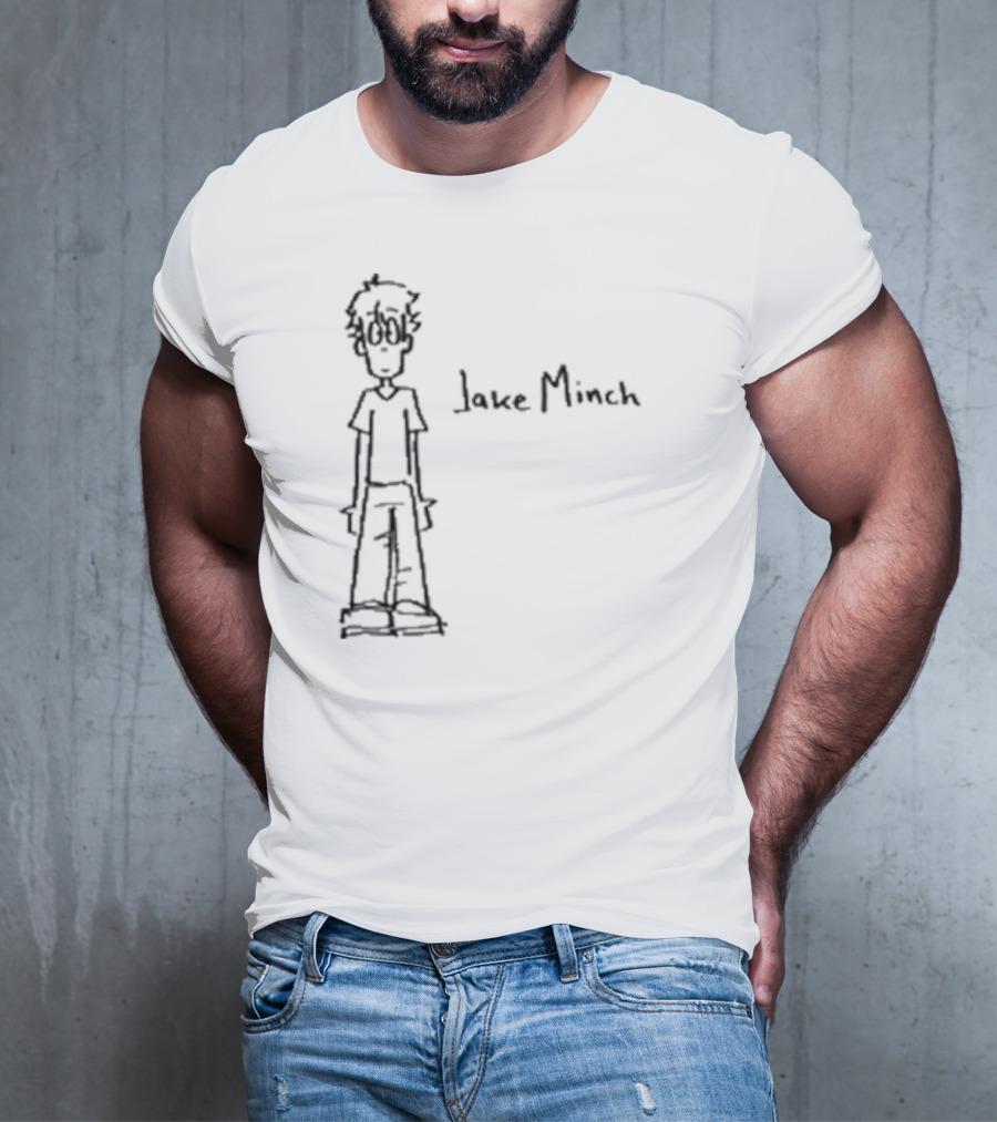 Jake Minch Hand Drawn Cartoon Style Sketch T-Shirt