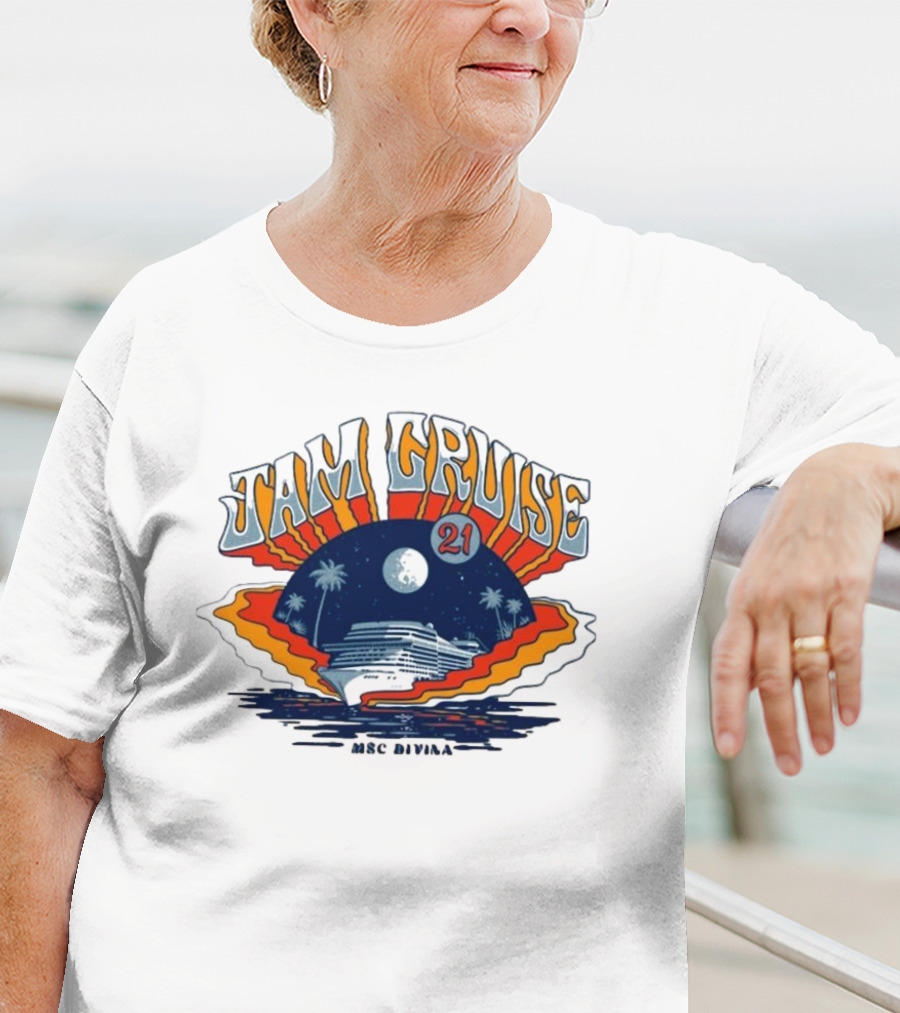Jam Cruise 21 Tropical Moonlit Ocean Adventure 2025 T-Shirt