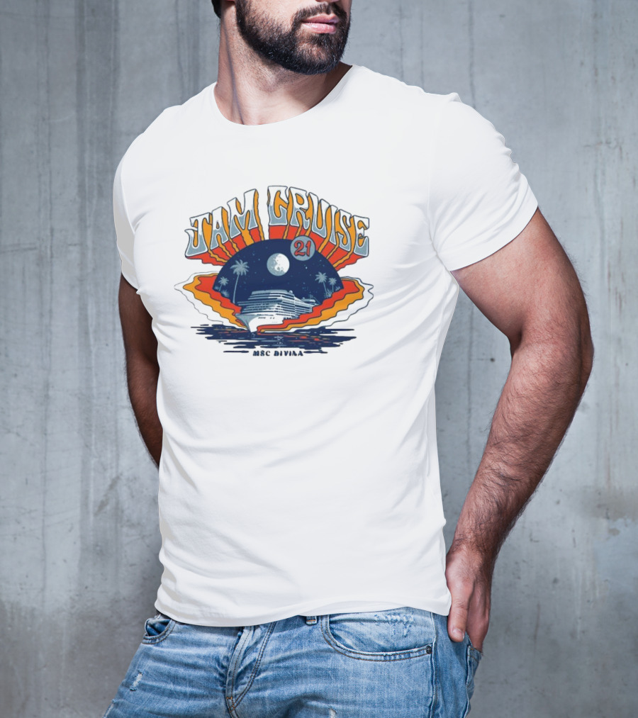 Jam Cruise 21 Tropical Moonlit Ocean Adventure 2025 T-Shirt
