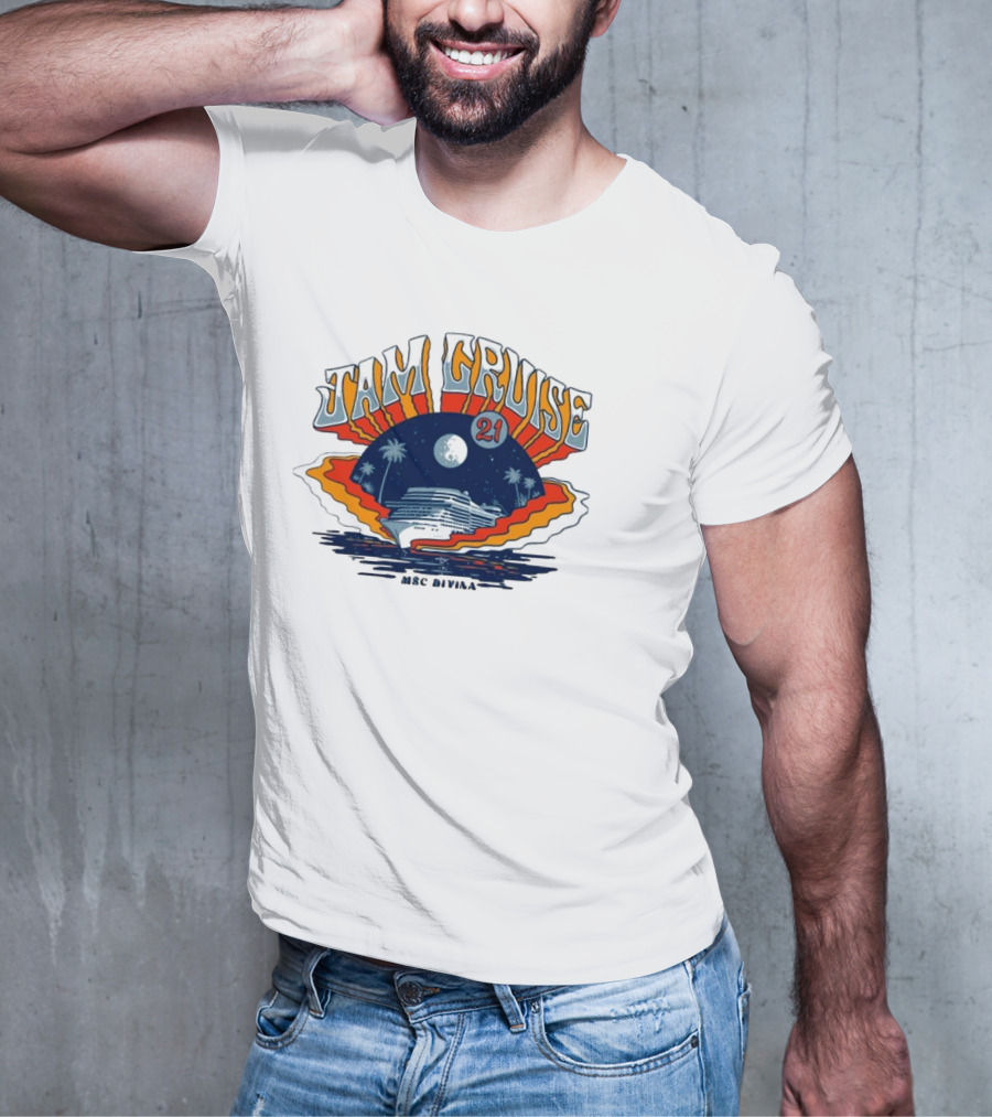 Jam Cruise 21 Tropical Moonlit Ocean Adventure 2025 T-Shirt