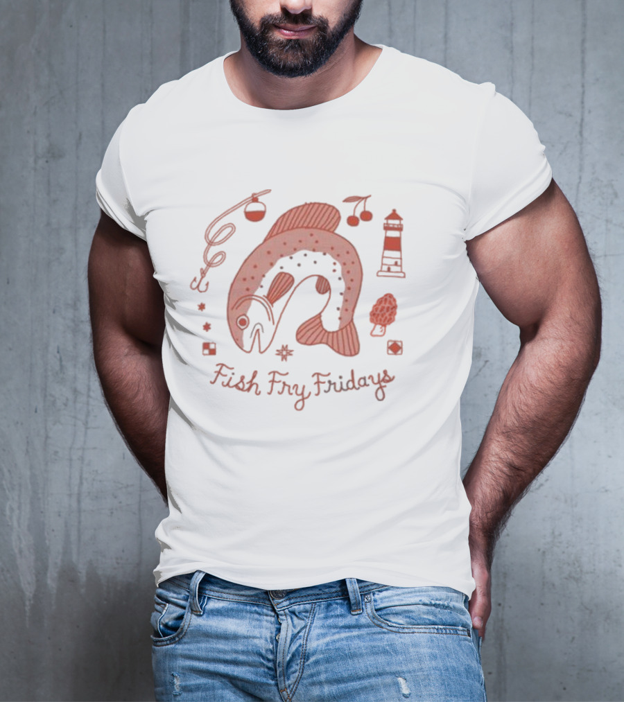 Jamie Green Fish Fry Fridays Musical Lighthouse Retro Vibes T-Shirt