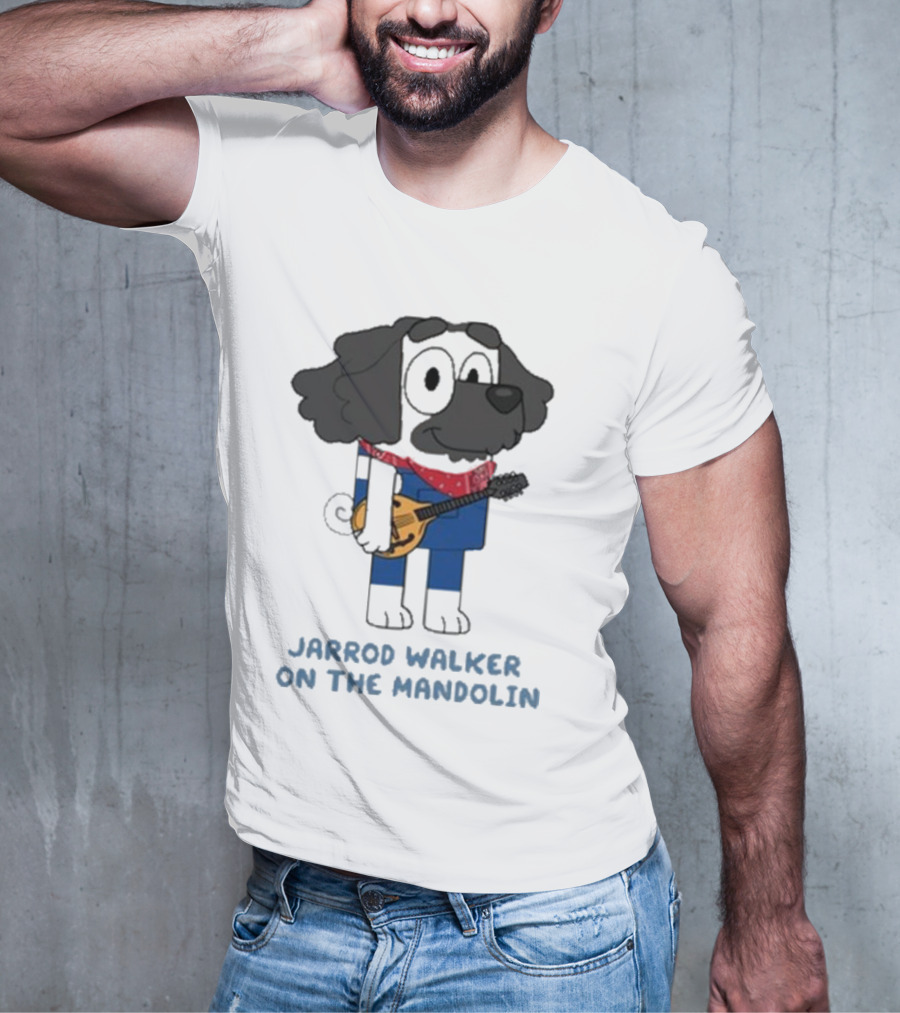 Jarrod Walker On The Mandolin Cartoon Dog Bandana Style T-Shirt